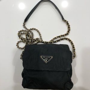 SOLD Prada black nylon quilted mini bag